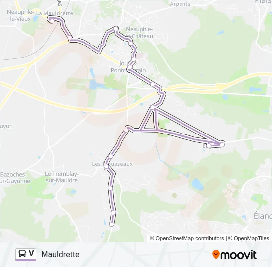 V Bus Line Map