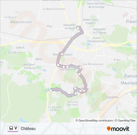 V Bus Line Map