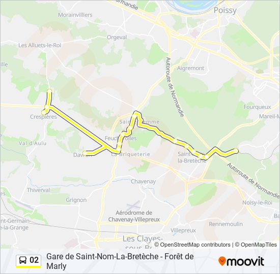 Plan de la ligne 02 de bus