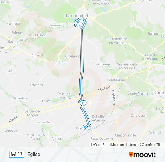 11 Bus Line Map