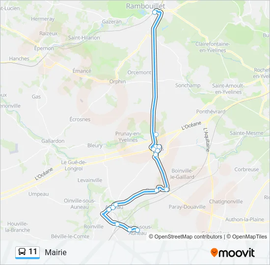 11 Bus Line Map