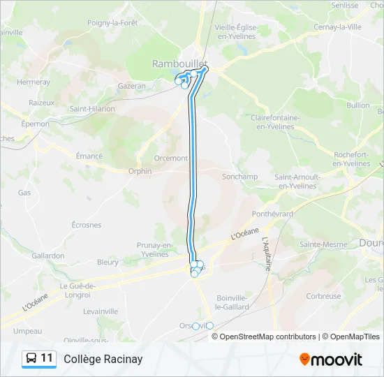 11 Bus Line Map