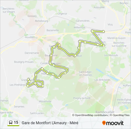 15 Bus Line Map