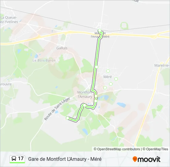 17 Bus Line Map