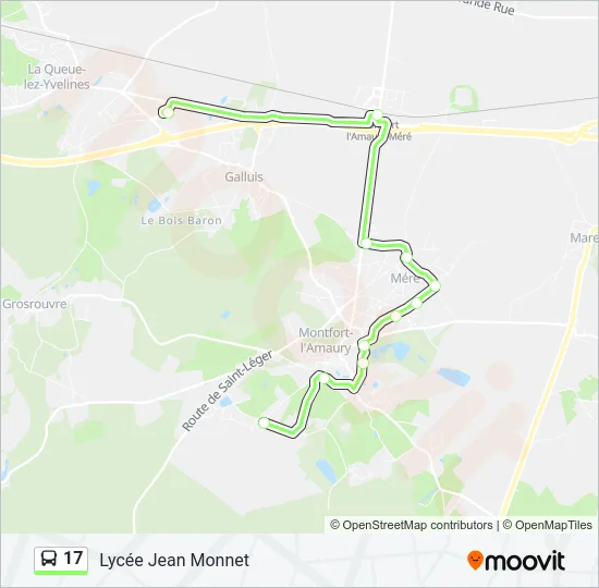 17 Bus Line Map