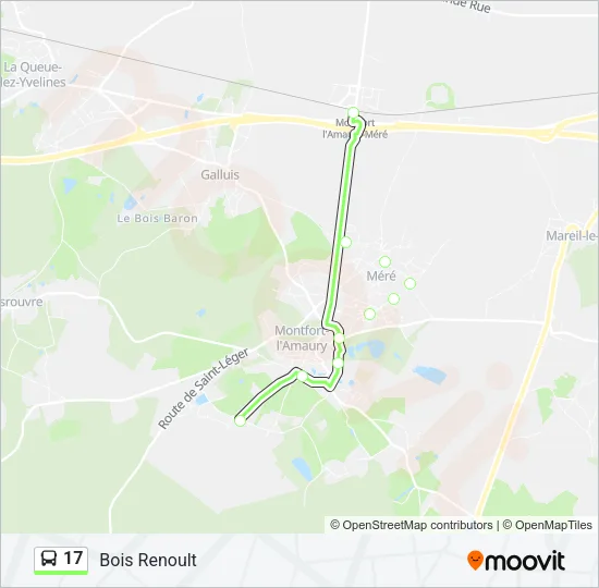 17 Bus Line Map