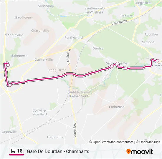 18 Bus Line Map