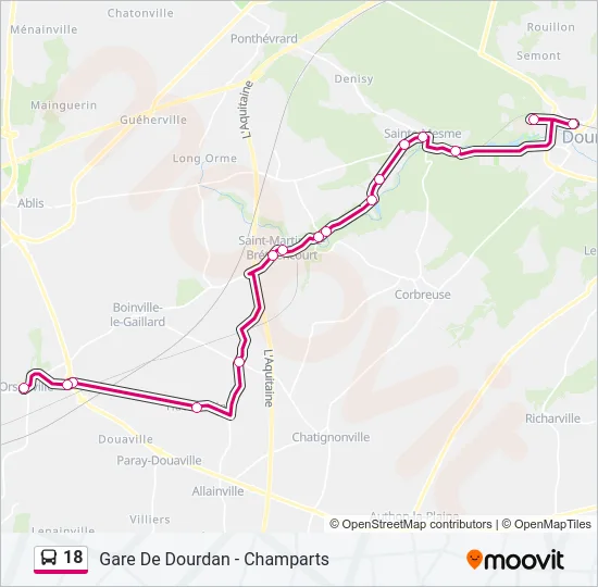 18 Bus Line Map