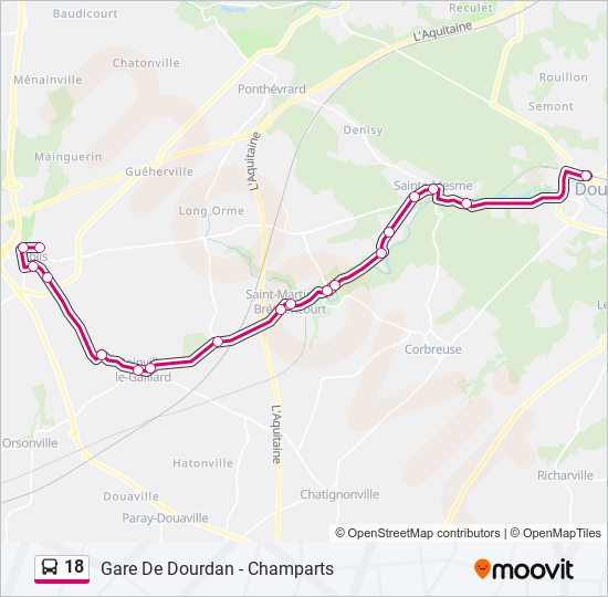 Mapa de 18 de autobús