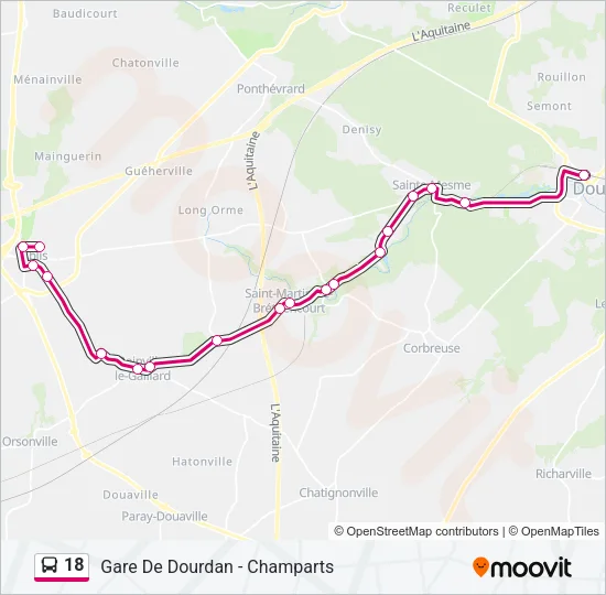 18 Bus Line Map