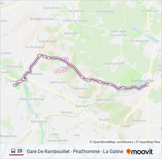 20 bus Line Map