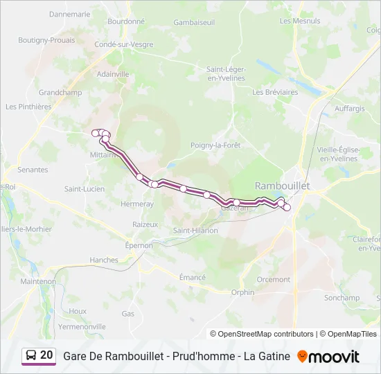 20 Bus Line Map