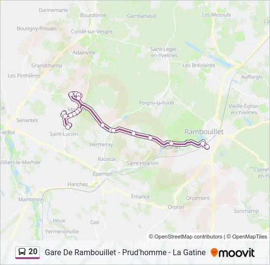20 Bus Line Map