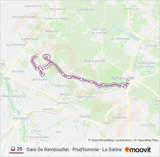 20 Bus Line Map