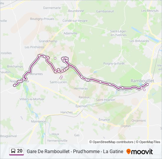 Mapa de 20 de autobús