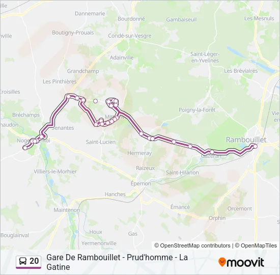20 Bus Line Map