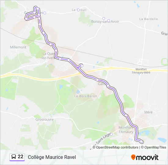 22 Bus Line Map