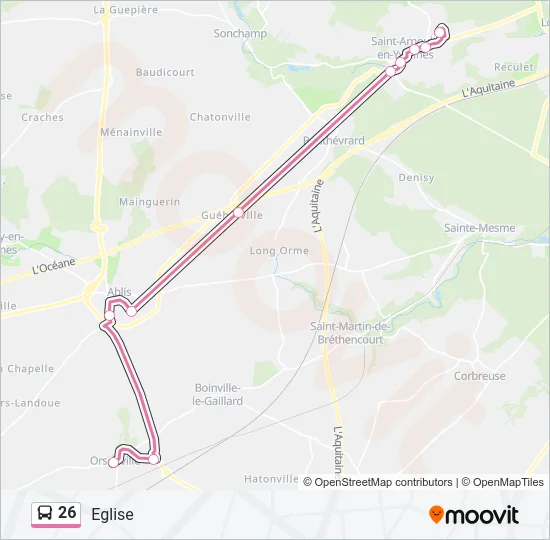 26 Bus Line Map