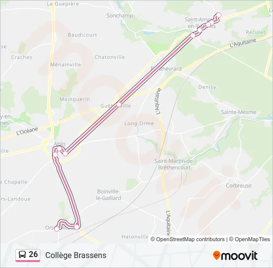 26 Bus Line Map
