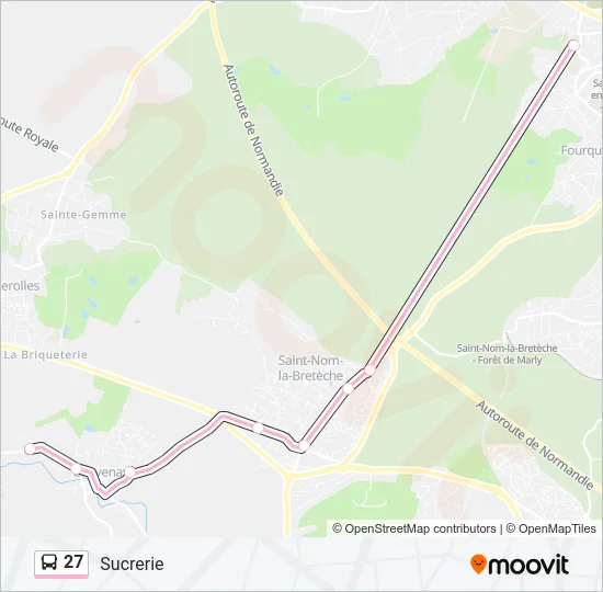 27 Bus Line Map