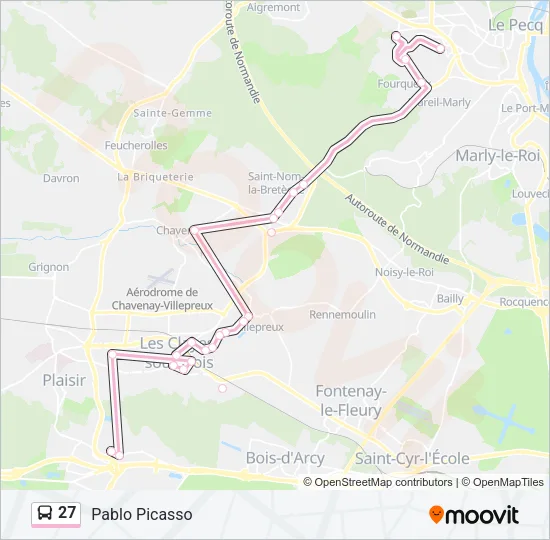 27 Bus Line Map