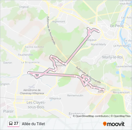 27 Bus Line Map