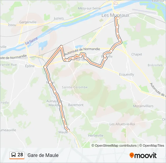 28 Bus Line Map