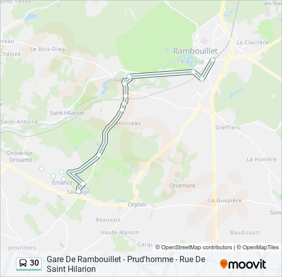 30 bus Line Map