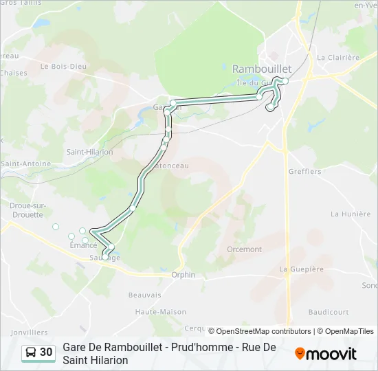 30 Bus Line Map