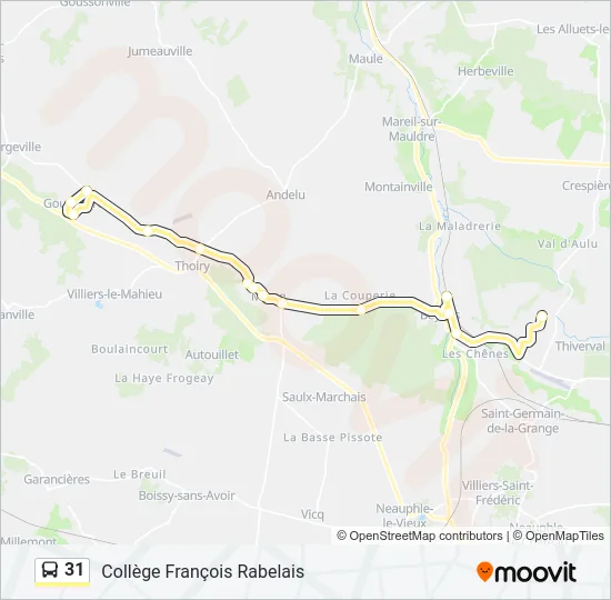 31 Bus Line Map