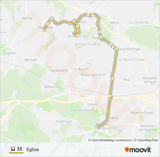 35 Bus Line Map