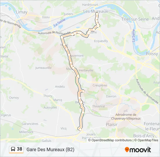 38 Bus Line Map