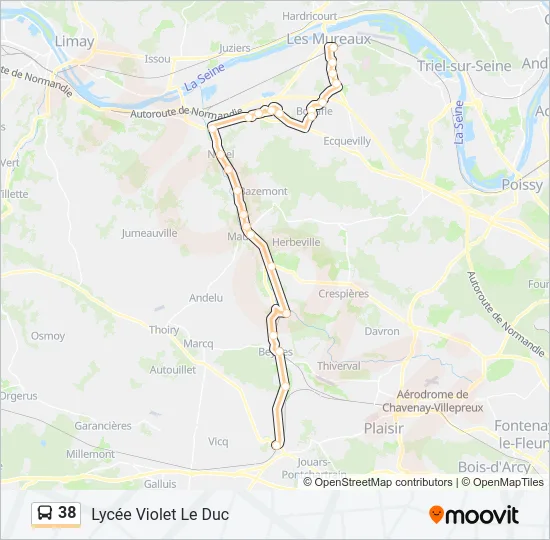 38 Bus Line Map