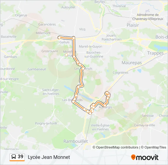 39 Bus Line Map