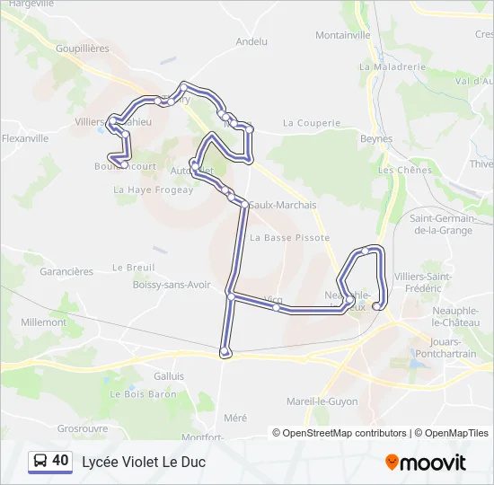 40 Bus Line Map