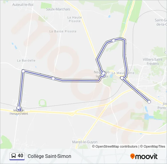 40 Bus Line Map