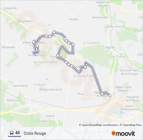 40 Bus Line Map