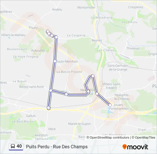 40 Bus Line Map
