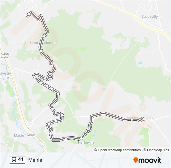 Plan de la ligne 41 de bus