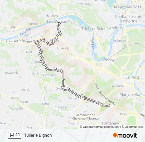 41 Bus Line Map