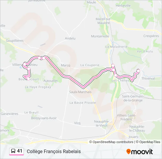 41 Bus Line Map