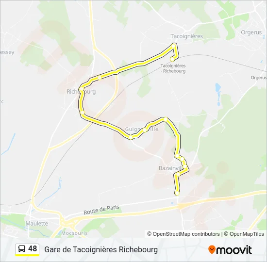 48 Bus Line Map