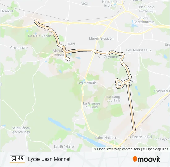 49 Bus Line Map