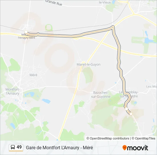 49 Bus Line Map