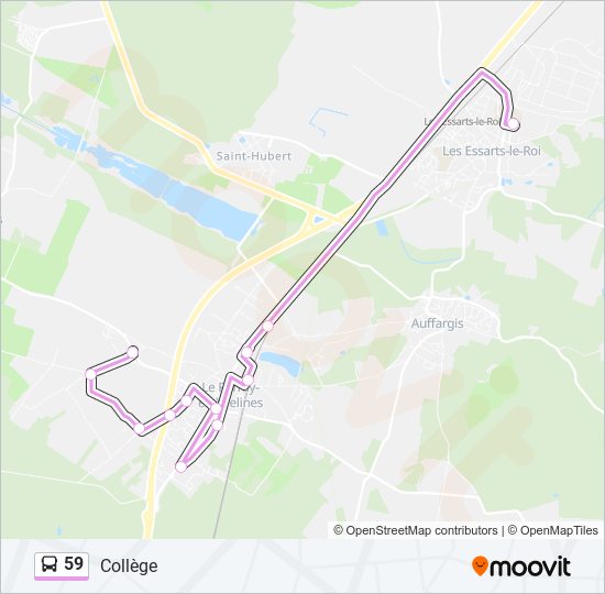 59 bus Line Map