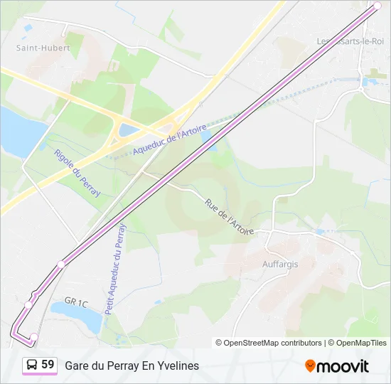 59 Bus Line Map