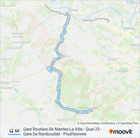 60 Bus Line Map