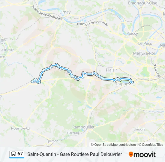 67 Bus Line Map
