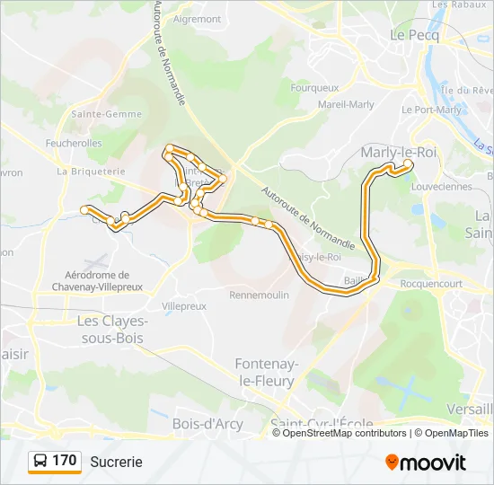 170 Bus Line Map