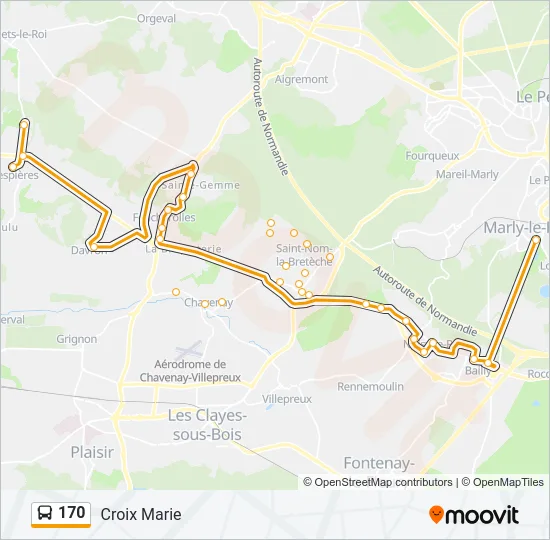 170 Bus Line Map